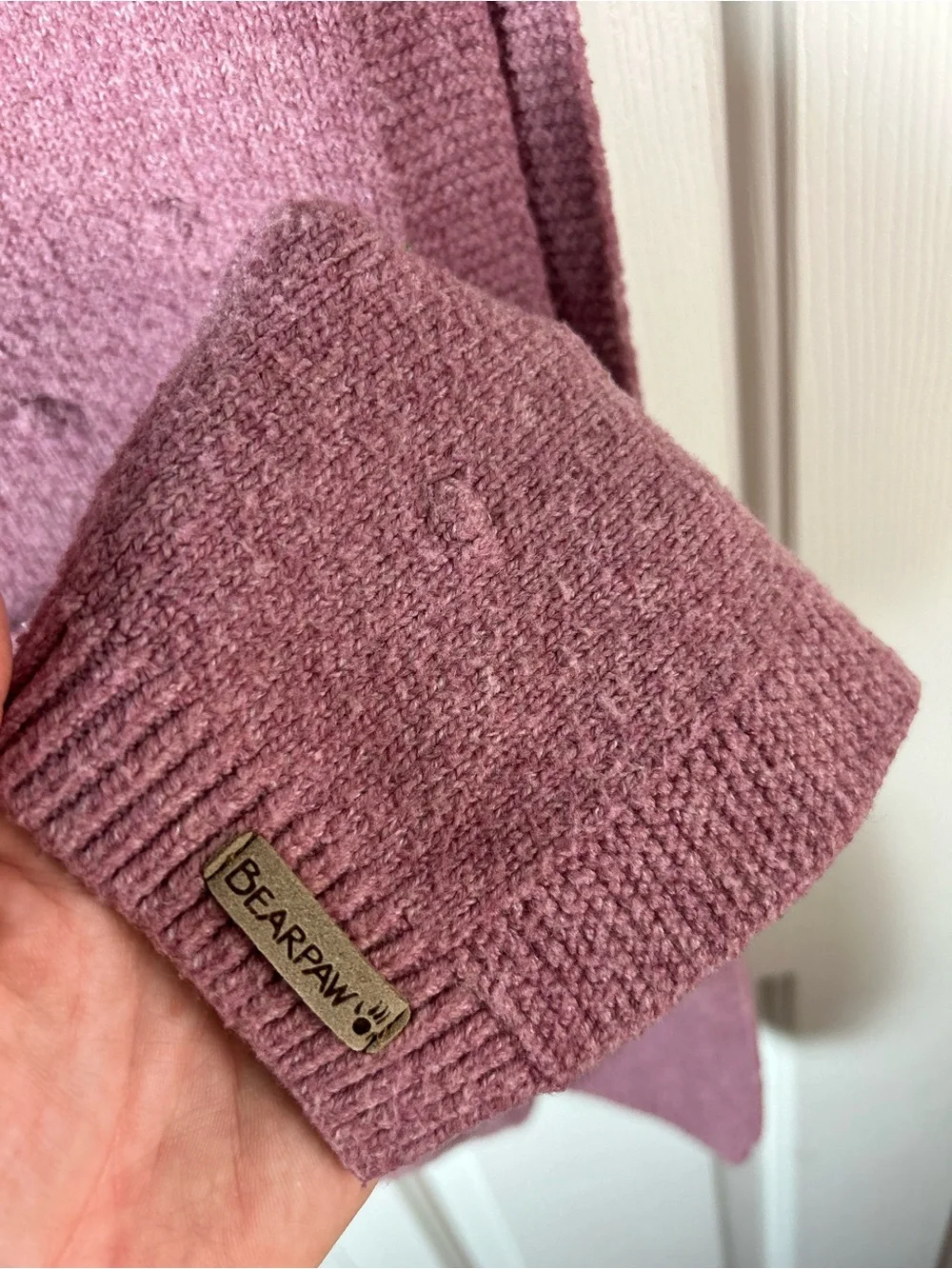 Bearpaw Baby Blanket Sweater Knit Raised Dots Texture